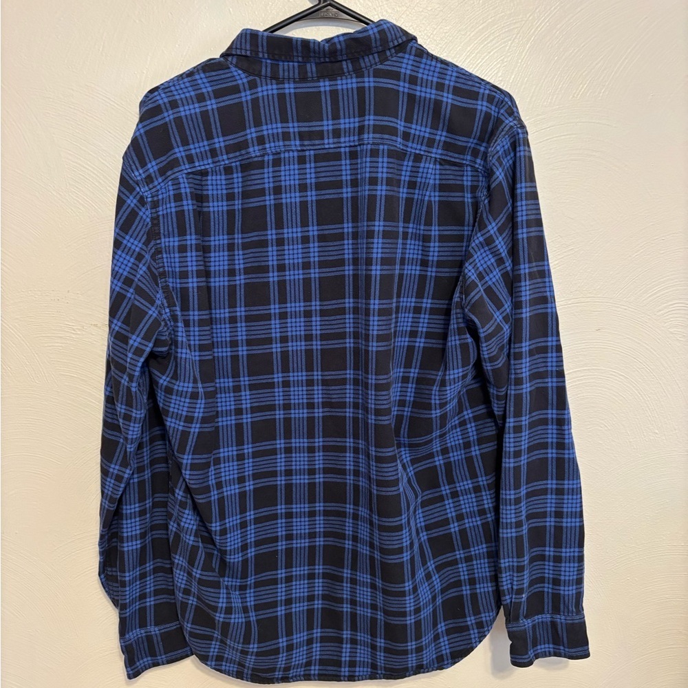 Crew Sportsmen’s Outfitter Blue Plaid Flannel Shirt Men’s Medium Cotton - Picture 9 of 9